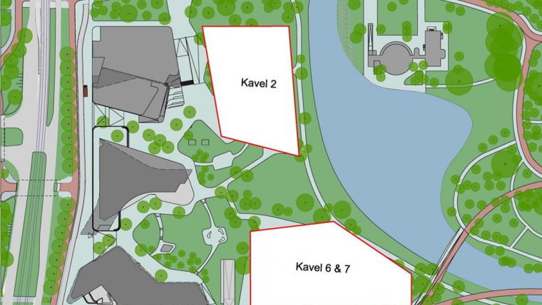 Plattegrond met bouwplannen