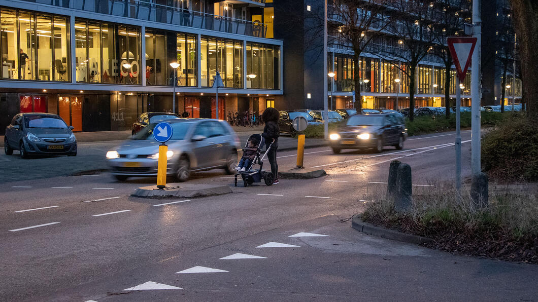 Gevaarlijke oversteekplek op de Boelelaan