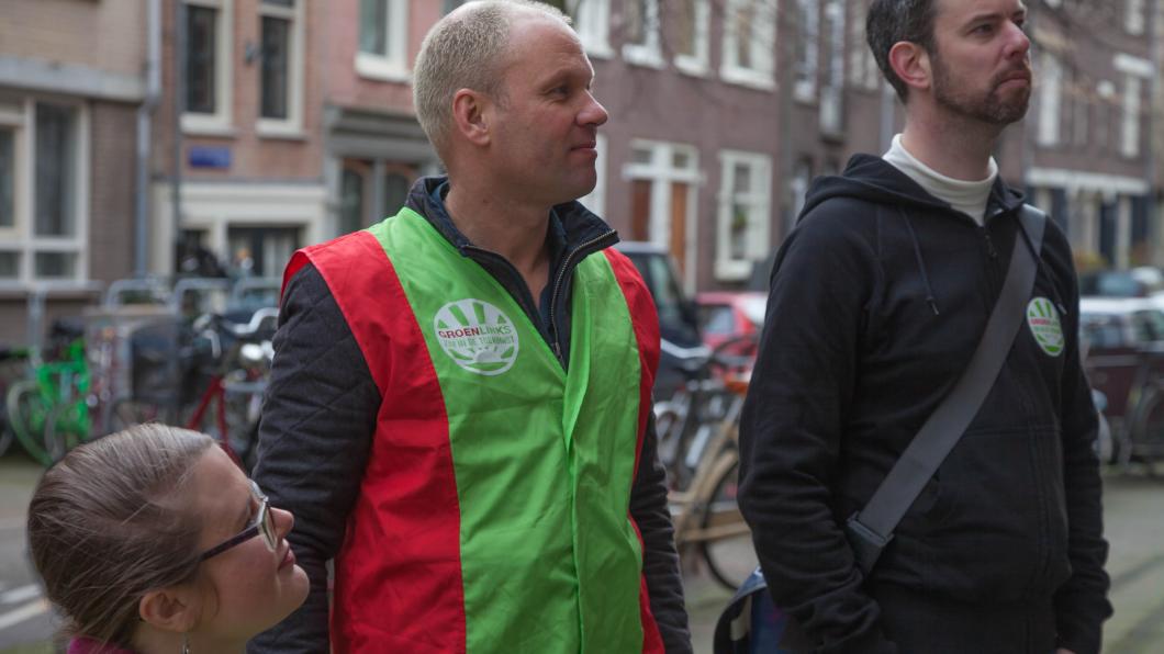 Rocco Piers, Fem Korsten en campagneteamlid Michael tijdens de campagne, januari 2014 Rocco en Fem tijdens de campagne, januari 2014