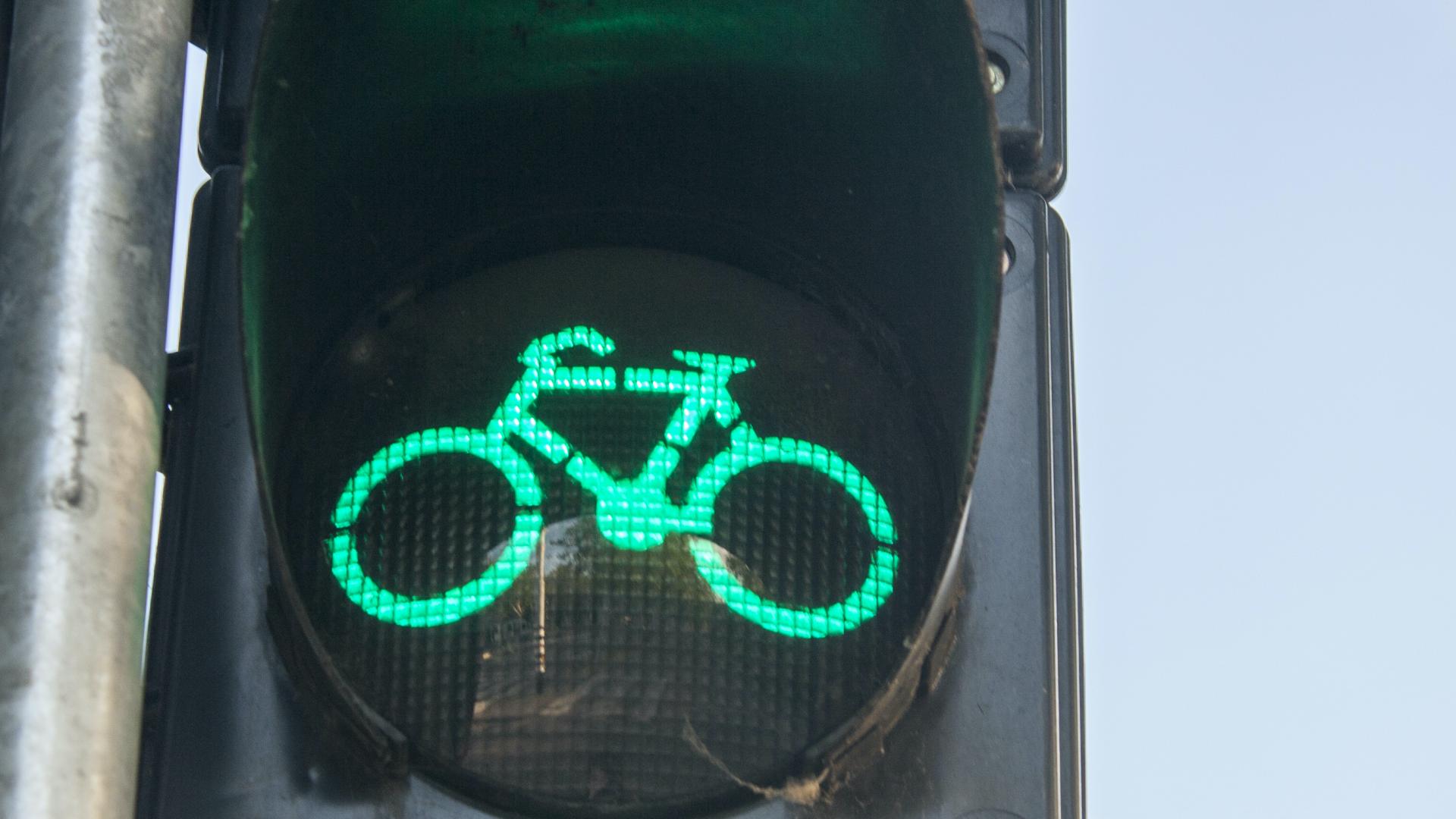 Groen licht voor voetgangers en fietsers